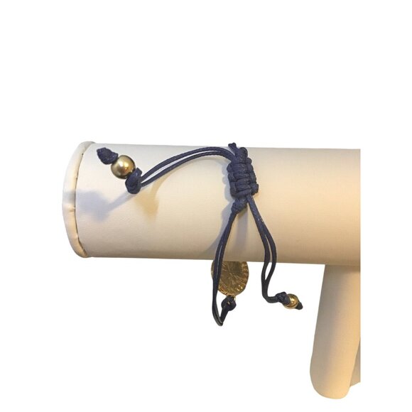 Vintage Avon Blue Energy String Bracelet W/Blue Crystal & Gold (1626-1-2-3) - Picture 3 of 5